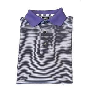 FootJoy FJ Tim Teufel Celebrity Golf Performance Polo Purple / White Mens Small